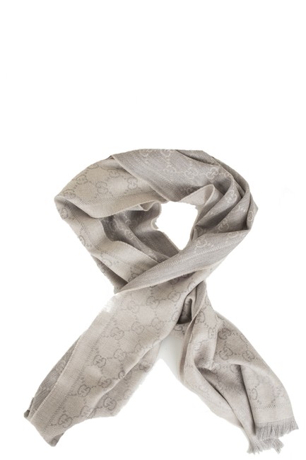 Gucci Grey Gg Scarf Wrap
