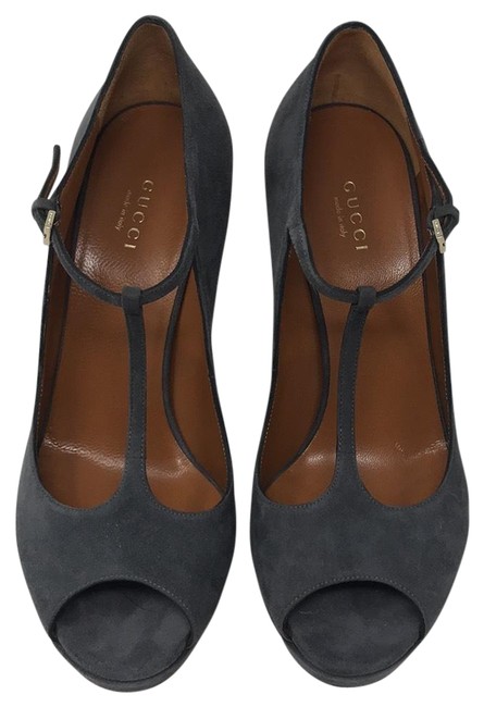 Gucci Grey New Pumps 