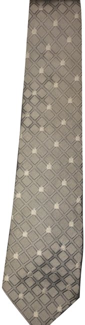 Gucci Grey Windowpane Silk Tie