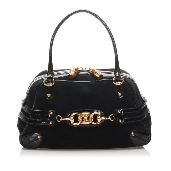 Gucci Guccissima Wave Handbag Black Leather Shoulder Bag