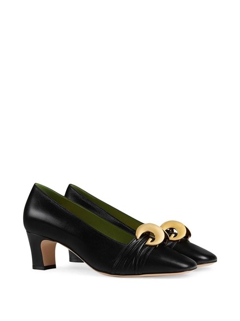 Gucci Half Moon Gg Leather Pumps