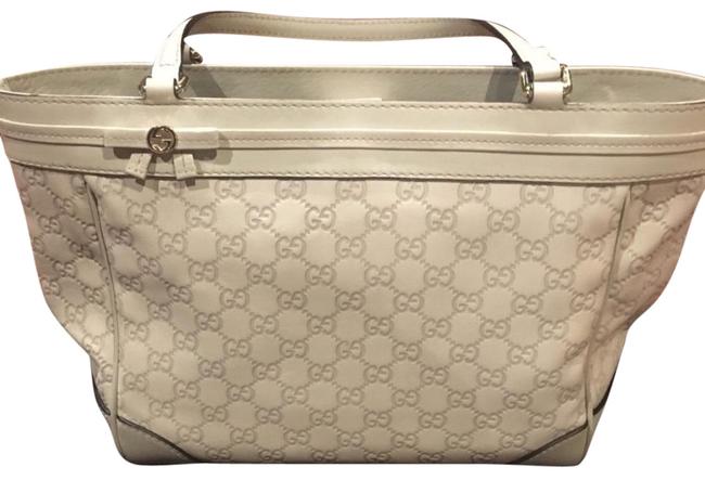 Gucci Handbag Cream Guccissima Leather Satchel