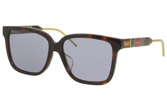 Gucci Havana Gg0599sa 002 Womens Havana Blue Lenses Square Sunglasses