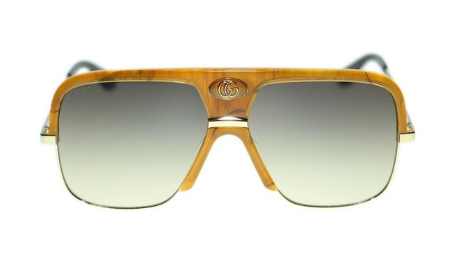 Gucci Light Havana Gold Gg0478s 003 Gg 0478s Aviator Sunglasses