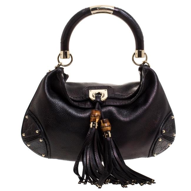 Gucci Indy Medium Babouska Metallic Leather Hobo Bag