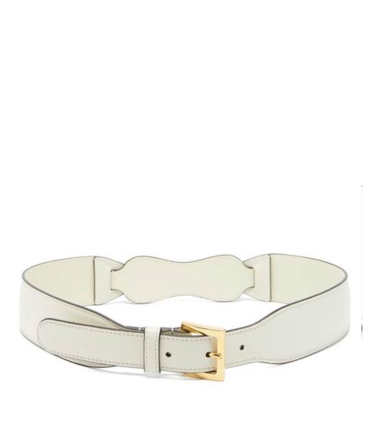 Gucci Ivory Horsebit Mf Leather Belt
