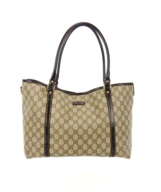 Gucci Jolie Carry All Brown Supreme Gg Monogram Canvas Leather Shoulder Bag