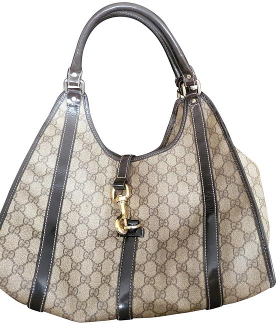 Gucci Jolie Gg Joy Dark Brown Black Tan Shoulder Bag