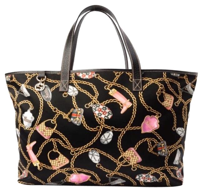 Gucci Logo Chain Pattern Tote