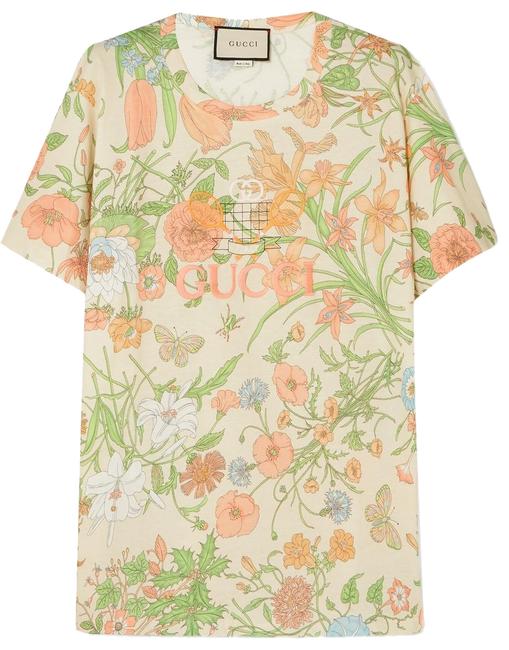 Gucci Logo Embroidered Floral Medium Tee Shirt 8 M