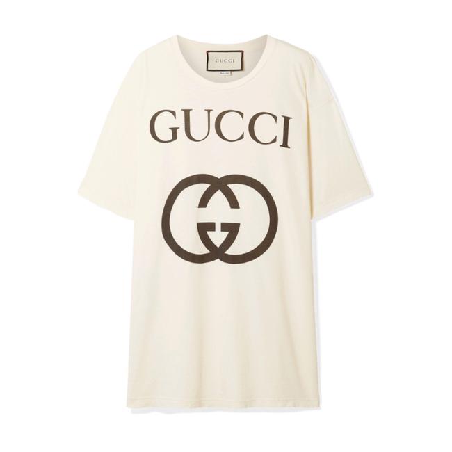 Gucci White Logo Printed Tee Shirt 0 XS