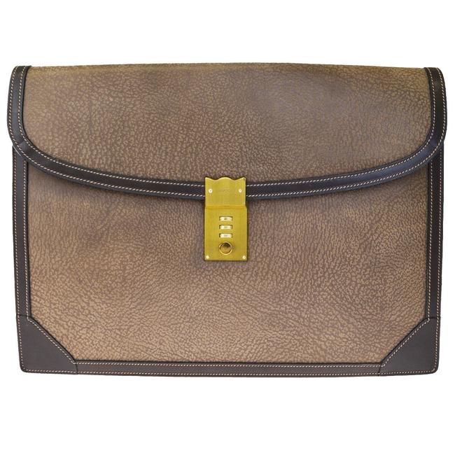 Gucci Logos Mens Hand Dial Brown Leather Clutch