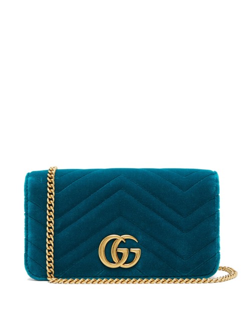 Gucci Mini Marmont Gg Velvet Cross Body Bag