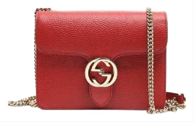 Gucci Marmont Interlocking Gg Red Cross Body Bag