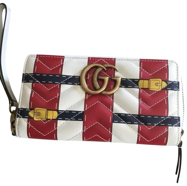 Gucci Marmont L Trompe Wallet Leather Wristlet