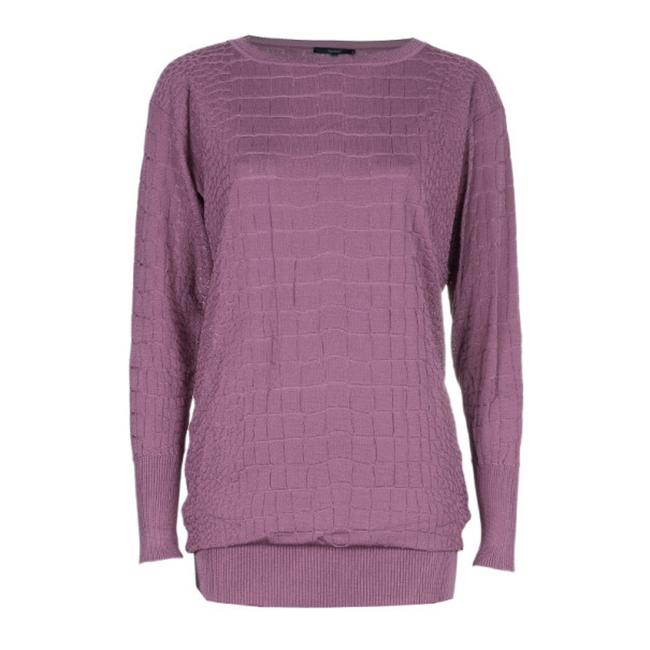 Gucci Mauve Textured Knit M Purple Sweater