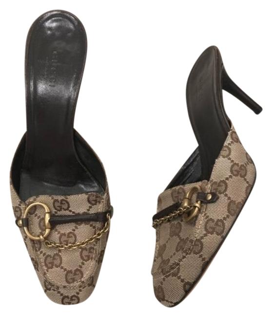 Gucci Monogram Mules Slides