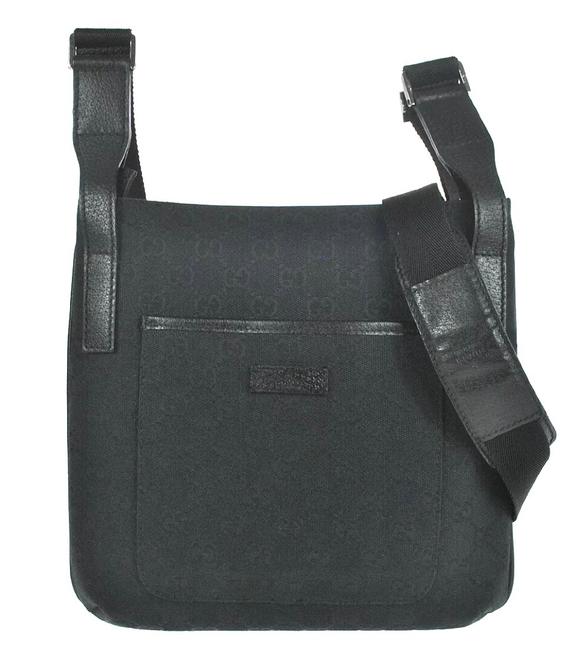 Gucci Monogram Unisex Black Canvas Cross Body Bag