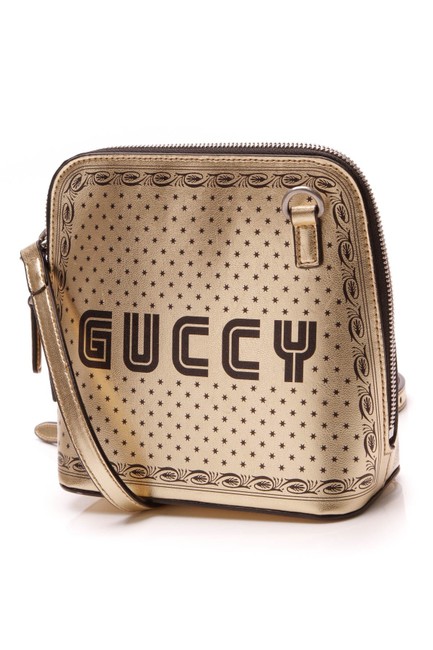 Gucci Moon Steller Mini Gold Leather Cross Body Bag