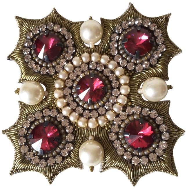 Gucci Multicolor Crystal Rearls Brooch