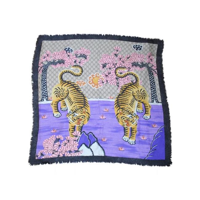 Gucci Multiple Silk Bengal Tiger Scarf Wrap