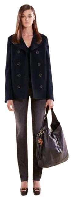 Gucci Navy Blue Techno Fabric Sailor Jacket 40 335926 4379 Coat