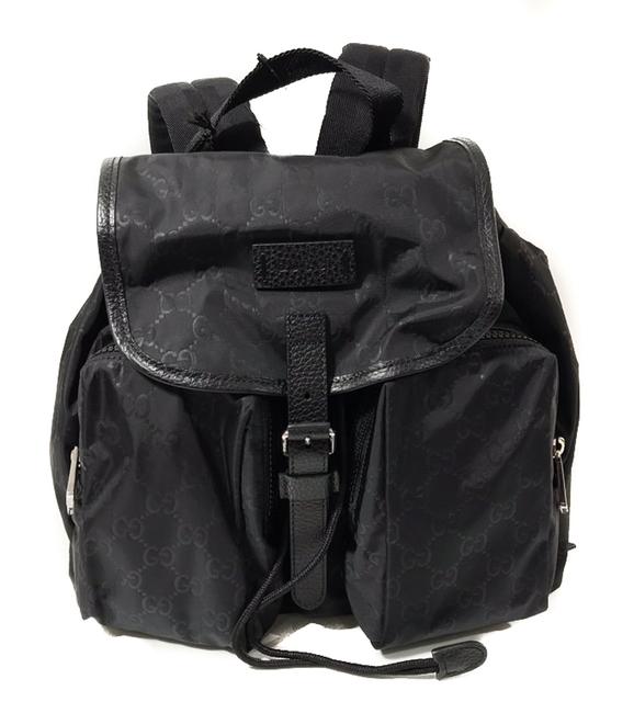 Gucci New 510343 Gg Guccissima Black Nylon Backpack