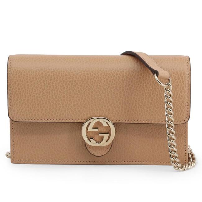 Gucci New Interlocking G Wallet Beige Leather Cross Body Bag