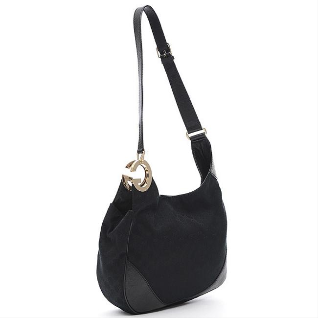 Gucci One 203503 Black Canvas Shoulder Bag