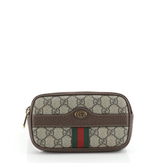 Gucci Ophidia Belt Bag Gg Mini Brown Canvas Coated Clutch