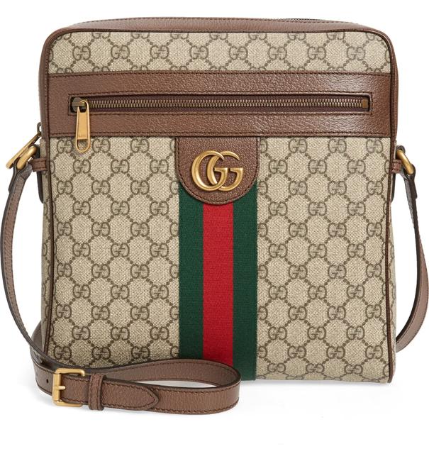Gucci Ophidia Purse Brown Multi Gg Supreme Canvas Cross Body Bag