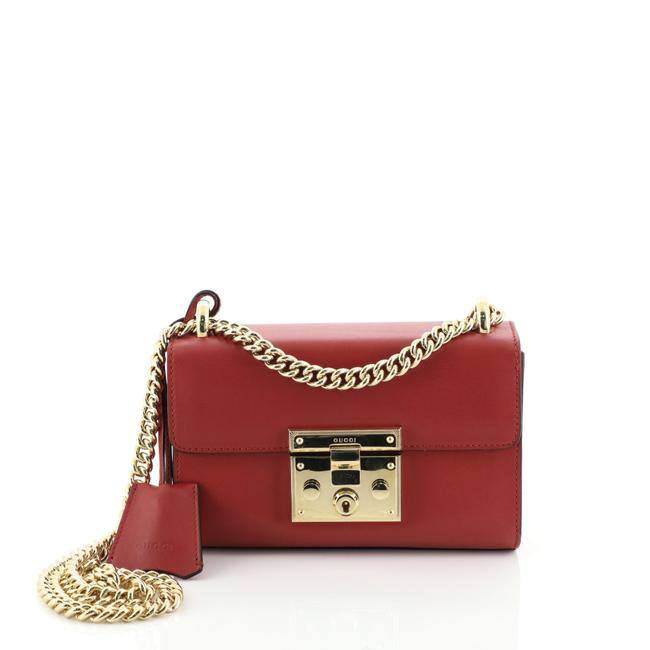 Gucci Padlock Small Red Leather Shoulder Bag
