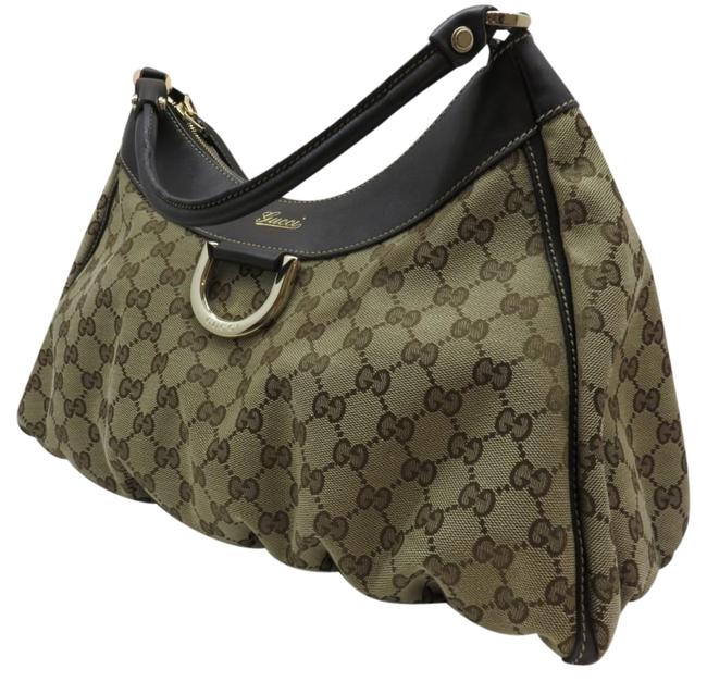 Gucci Pattern One Handbag Leather Ladies Beige   Brown Gg Canvas Shoulder Bag