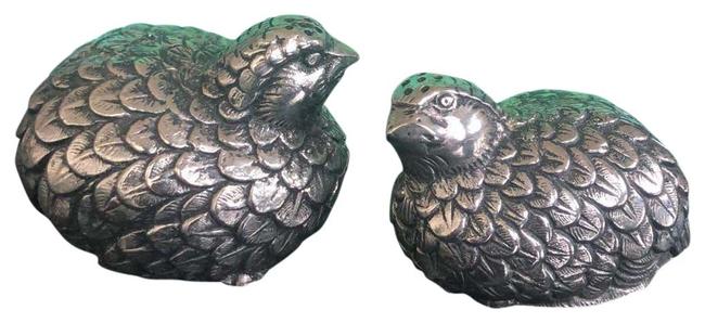 Gucci Pewter Quail Salt &amp; Shakers Guc137586