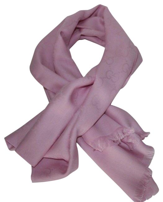 Gucci Pink Gg Guccissima Shawl Pashmina 165904 Scarf Wrap