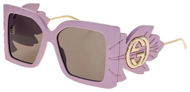 Gucci Pink Gold 0535 Leaf Oversized Fashion Runway Gg0535s Sunglasses