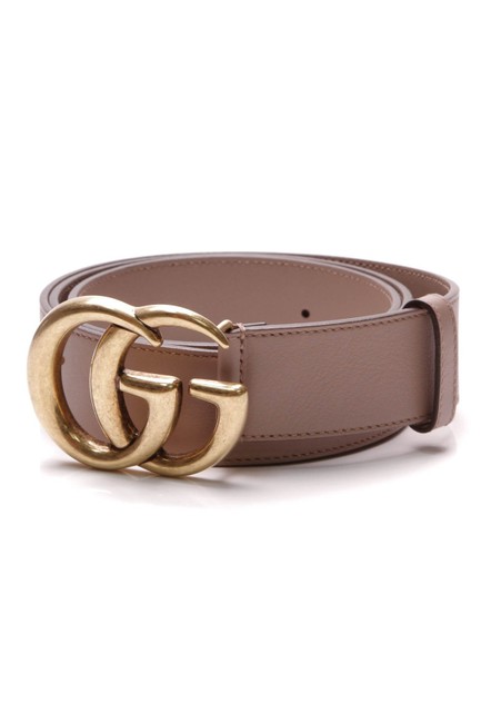 Gucci Pink Marmont Double G Dusty Rose 40 Belt