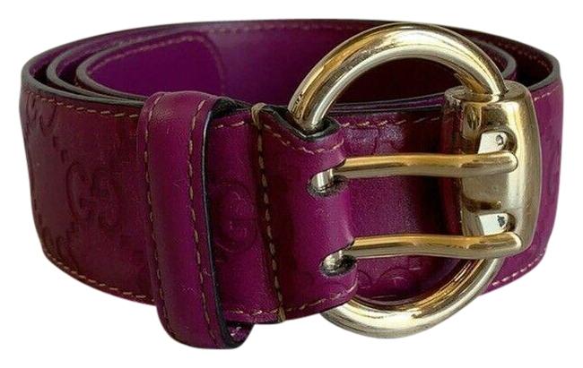 Gucci Purple Guccissima Leather Supreme Gold Buckle 70 28 270447 Belt