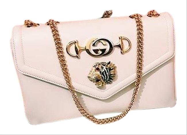 Gucci Rajah Medium White Leather Cross Body Bag