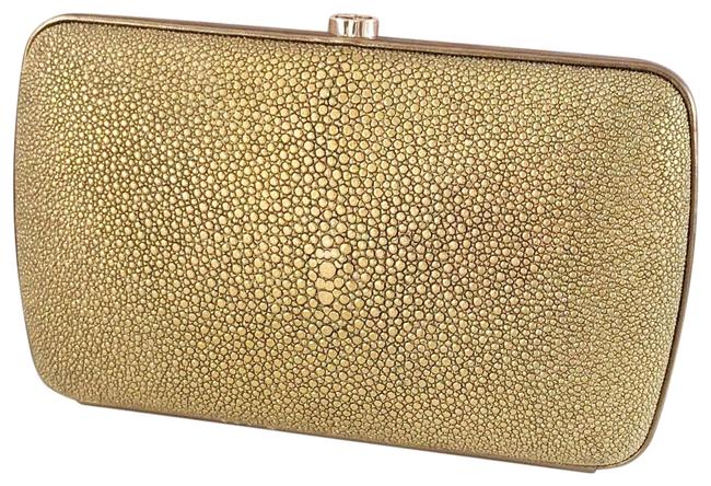 Gucci Box Rare Stingray Gold Silver Clutch