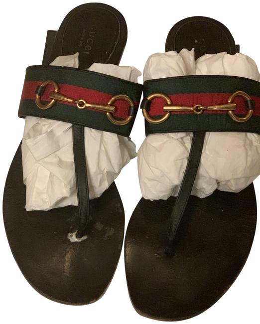 Gucci Red and Green Sandals 
