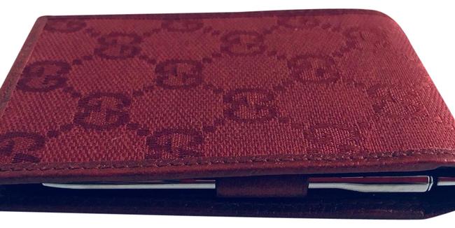 Gucci Red Canvas Notepad with Pen