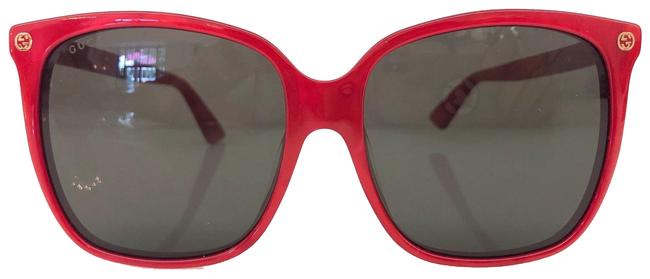Gucci Red Large Wayfarer Gg0022sa Sunglasses