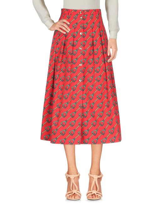 Gucci Red Logo Pattern 38 Skirt 2 XS, 26