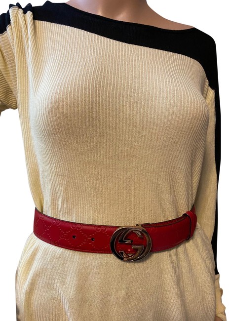 Gucci Red Pattern Ladies Belt