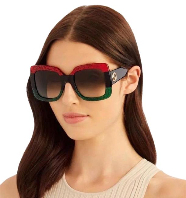 Gucci Red Green Black Gg0083s 001 Gg 0083s 001 Sunglasses