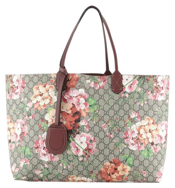 Gucci Reversible Blooms Gg Print Leather Large Tote