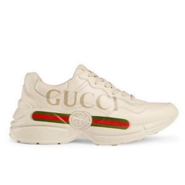 Gucci Rhyton Logo Printed Leather Sneakers