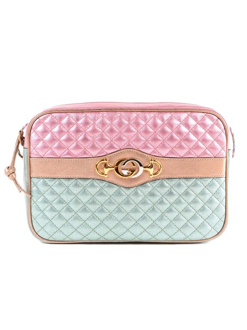Gucci Rosa Laminated Lambskin Cross Body Bag