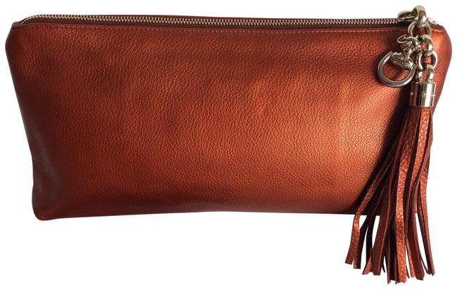 Gucci Rust Leather Clutch